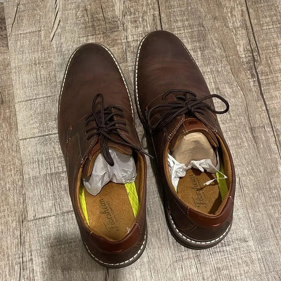 NWOB!! Men’s Florsheim - NORWALK - Plain Toe Oxford - Brown - Size 11.5M - Picture 6 of 9